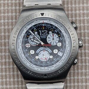 Swatch Watch Irony Get Fly XL YOS414G 47mm Swiss Chronograph Working